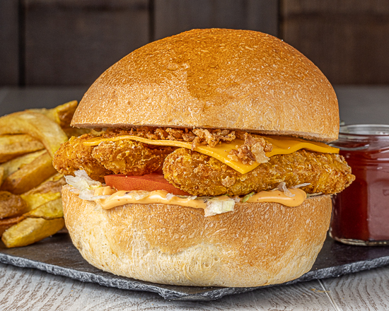 Burger le chicken-spicy